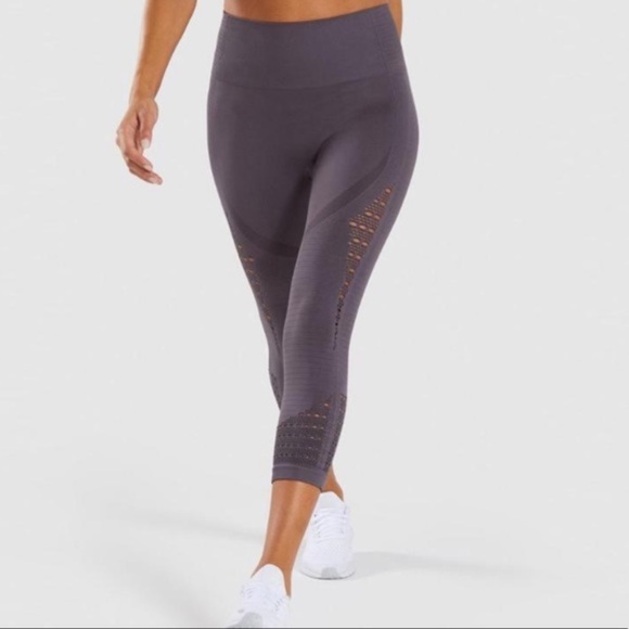 GymShark Energy Seamless Leggings Slate Lavender Size Small - Picture 2 of 5